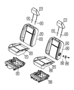 1DK911D5AA - Interior Trim: Front Headrest for Mopar Image