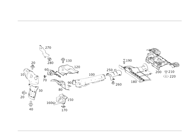 2701421220 - Exhaust System: Heat Shield for Mercedes-Benz: CLA250, GLA250 Image image
