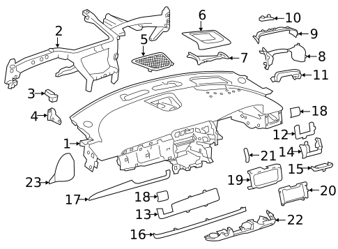 Instrument Panel Components for 2017 Jaguar XF #0