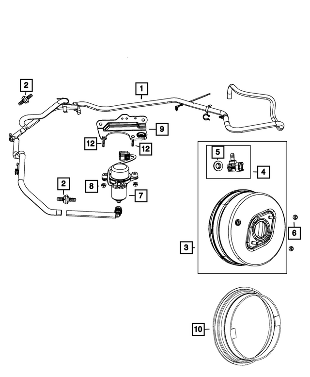 4581971AF - Brakes: Brake Booster Vacuum Hose for Mopar Image image