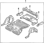 52121GA212 - Body: Floor Pan Assembly for Subaru: DL, GL, GL-10, Loyale Image