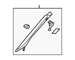 80A867233F1OJ - Body: Windshield Pillar Trim for Audi Image