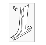 80A867239A4PK - Body: Lower Center Pillar Trim for Audi Image