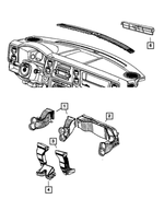 55117103AB - Air Conditioners and Heaters: A/c Outlet Duct, Left for Jeep: Commander Image