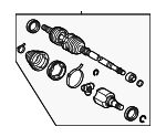 4341047040 - Front Drive Axle: Axle Assembly for Toyota: Corolla, Prius, Prius AWD-e, Prius Prime Image