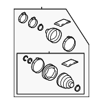 442847066 - Front Drive Axle: Boot Kit for Toyota: Corolla, Prius, Prius AWD-e, Prius Plug-In, Prius Prime, Prius V Image