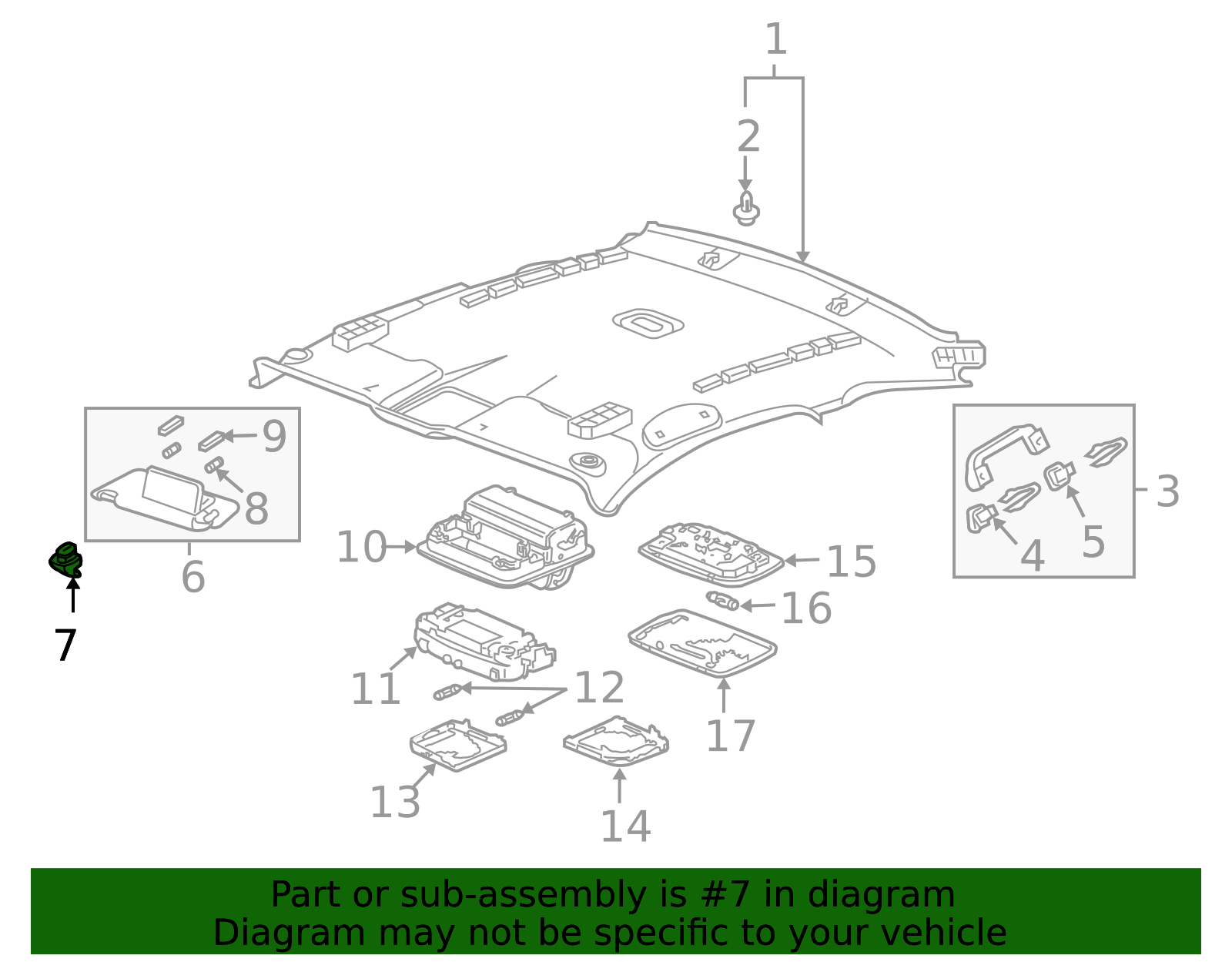 88217-TA0-A02ZA - Sun Visor Holder 2008-2012 Honda | Honda Parts Online