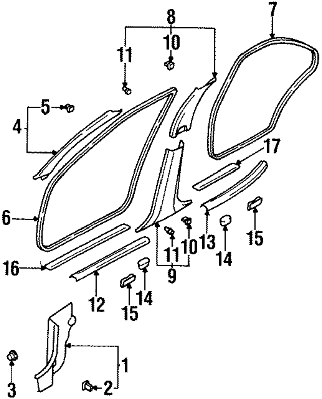 769593J000 - Body: Sill Plate Grommet for Infiniti Image