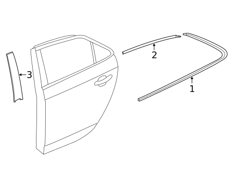 Exterior Trim - Rear Door for 2010 Saab 9-5 #0