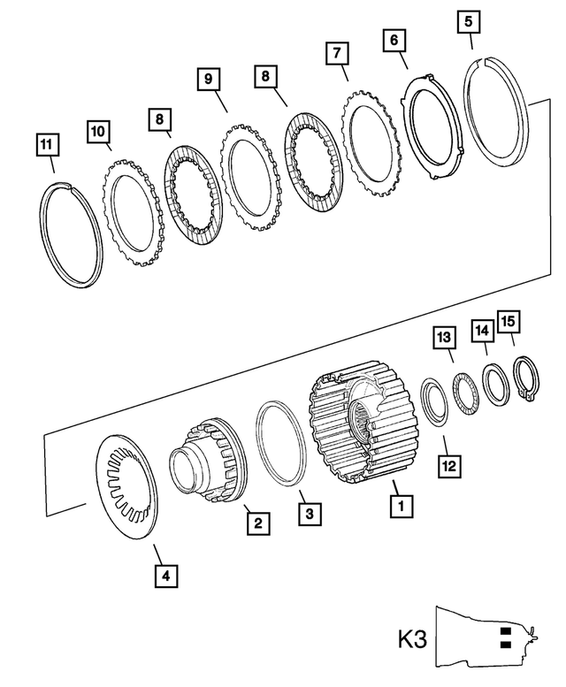 52108095AA - Automatic Transmission 5 Speed [DGU/DGJ]: Spring Disc for Mopar Image