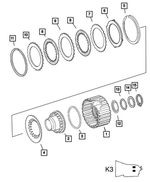 52108153AA - Automatic Transmission 5 Speed [DGU/DGJ]: Inner Disc for Mopar Image