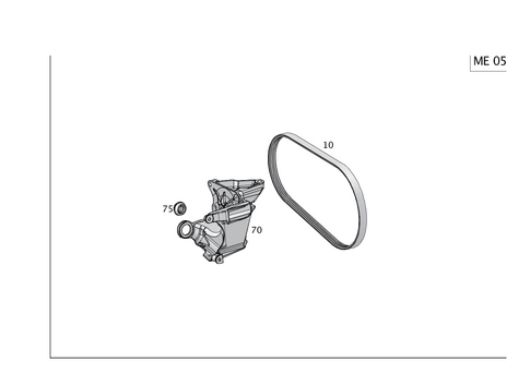 V-Belt, Belt Tensioner, Guide Pulley for 2018 Mercedes-Benz GLE550e #0