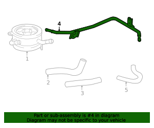 1996-2000 Toyota 4Runner Engine Oil Cooler Line 16278-75020 | Toyota ...