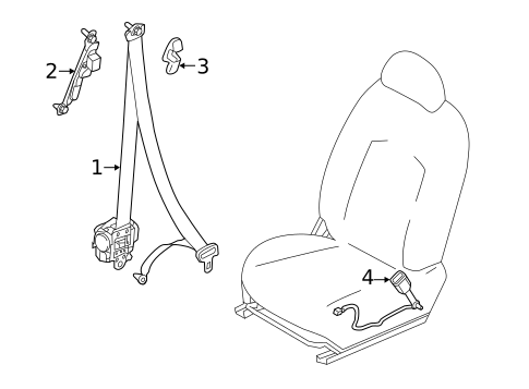 Seat Belt for 2018 Nissan Versa Note #1