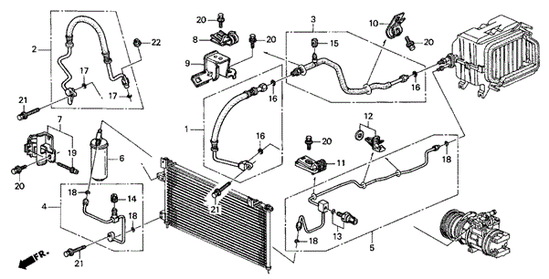 A/C Hoses - Pipes (2) for 1998 Acura CL #0