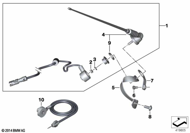 65217728901 - Audio, Navigation, Information Systems: Antenna - Ask for BMW-Motorrad Image