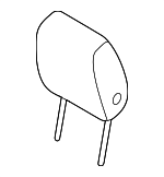 LR130874 - Body: Headrest for Land Rover: Defender 110, Defender 130, Defender 90 Image