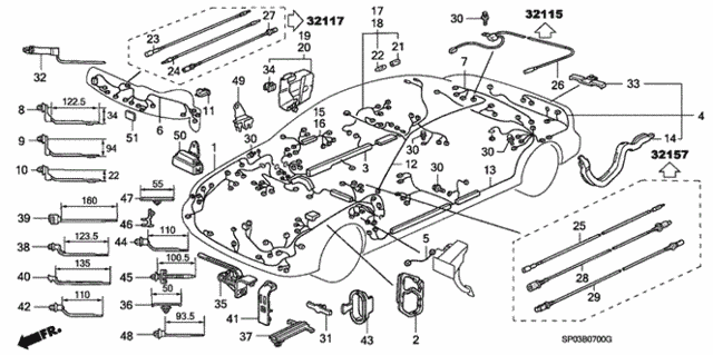Wire Harness for 1994 Acura Legend #0