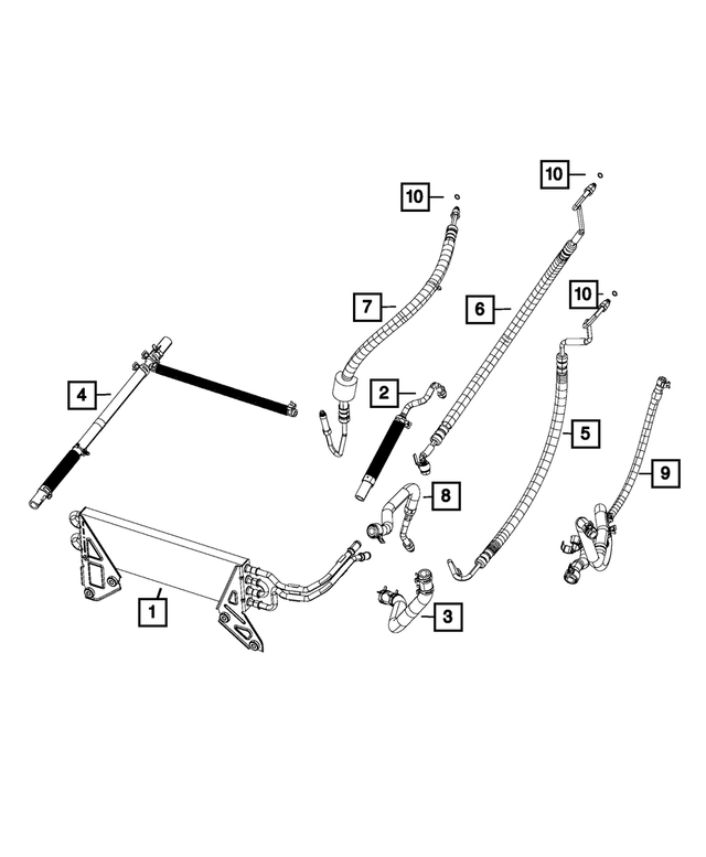 68031850AH - Steering: Power Steering Return Hose for Mopar Image image