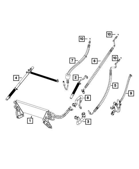 Power Steering Hoses for 2014 Ram 3500 #1