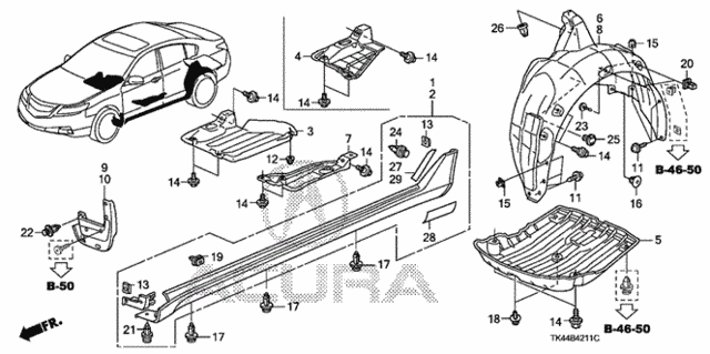 Side Sill Garnish for 2011 Acura TL #0