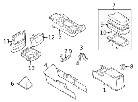 Console for 2004 Hyundai Santa Fe #0