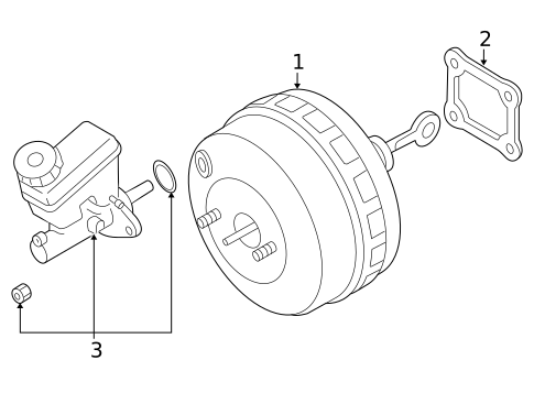 Master Cylinder - Components On Dash Panel for 2009 Mazda Tribute #0