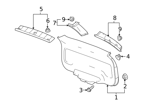 Interior Trim for 2005 Chevrolet Equinox #0