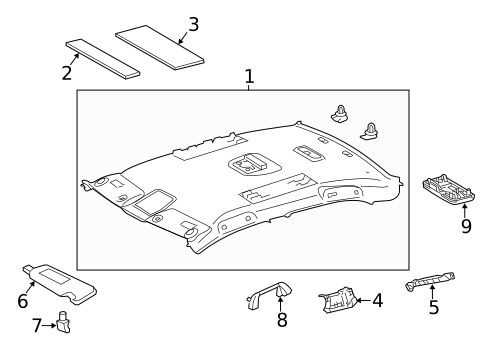 Interior Trim - Roof for 2013 Toyota Camry #1