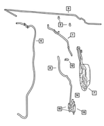 4717941AB - Wiper/Lock Cylinder and Keys: Windshield Washer Hose for Chrysler: Town &amp; Country, Voyager | Dodge: Caravan, Grand Caravan Image