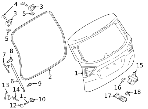 Liftgate for 2017 Ford C-Max #4