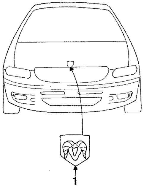 Exterior Trim - Hood for 1998 Dodge Caravan #0