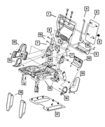 68141062AB - Interior Trim: Rear Seat Back Frame for Chrysler: Town &amp; Country | Dodge: Grand Caravan | Ram: C/V Image