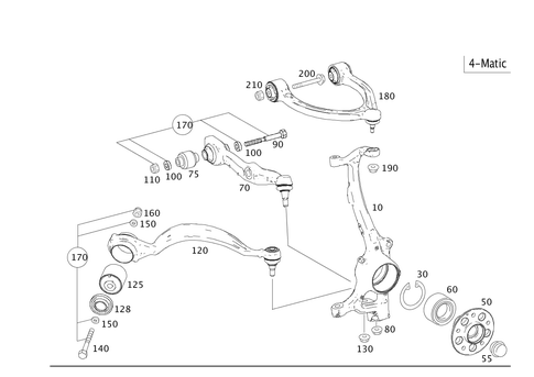 4MATIC&reg; Steering Knuckle & Control Arm for 2009 Mercedes-Benz S 550 #0