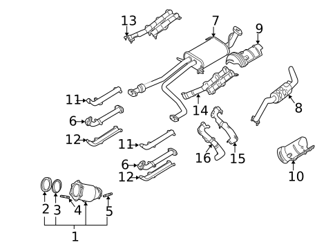 Exhaust Components for 2000 INFINITI QX4 #0