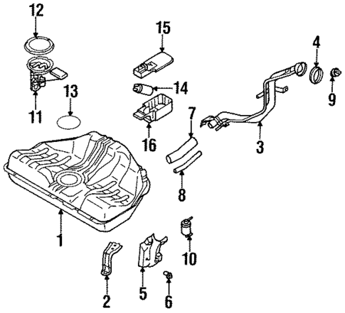 Fuel System Components for 1997 Nissan Sentra #0