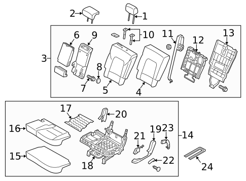 Second Row Seats for 2015 Kia Sorento #0