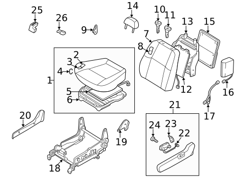 Power Seats for 1999 INFINITI QX4 #1