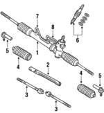 4550319135 - : Inner Tie Rod for Toyota: Corolla Image