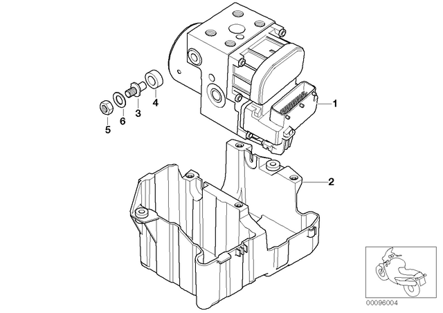 34517668780 - Brakes: Rubber Mounting -  for BMW-Motorrad Image
