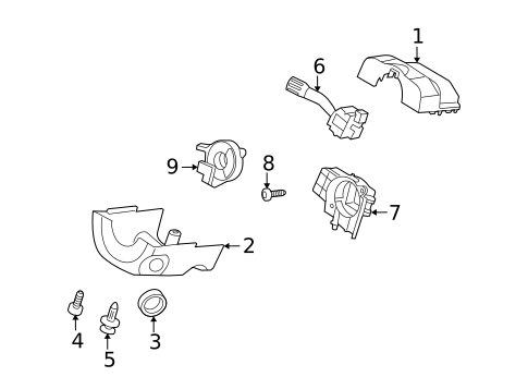Shroud, Switches & Levers for 2012 Ford Mustang #0