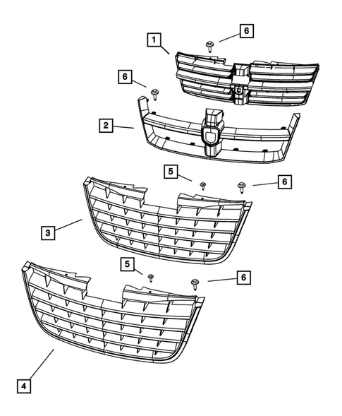 Grilles for 2008 Dodge Grand Caravan #0