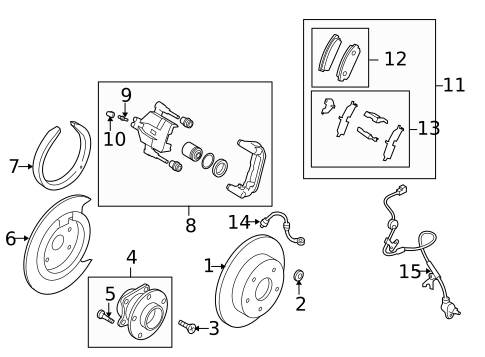Rear Brakes for 2011 Mazda CX-7 #1