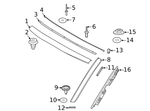 Exterior Trim - Roof for 2025 BMW 750e xDrive #0