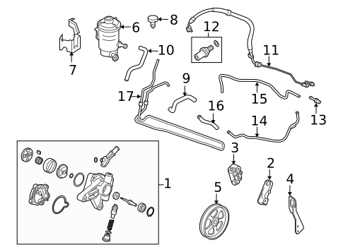 Pump & Hoses for 2012 Honda Crosstour #0
