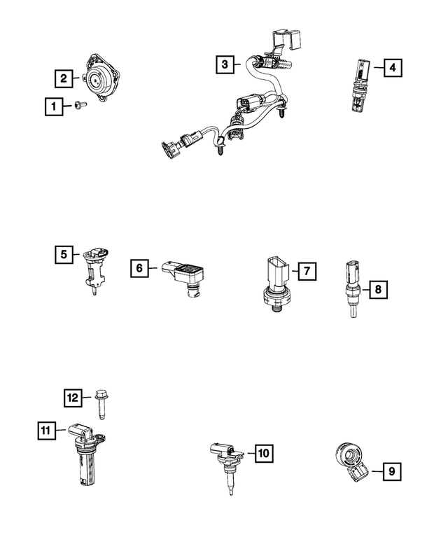 68217702AD - Electrical: Fluid Temperature Sensor for Mopar Image