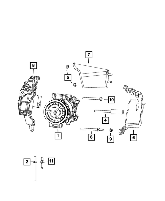 68439272AA - Air Conditioners and Heaters: Air Conditioning Compressor for Mopar Image