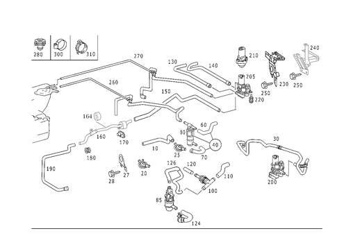Heating Water Lines for Auxiliary Heater or Heater Booster for 2003 Mercedes-Benz S55 AMG #0
