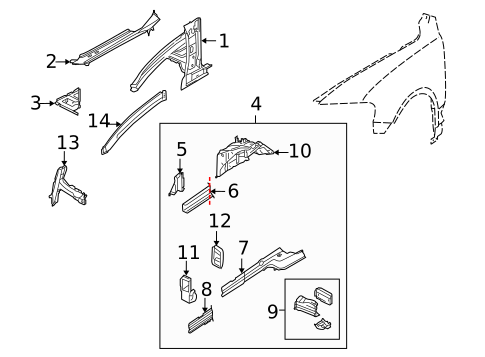 Structural Components & Rails for 2003 Porsche Cayenne #0