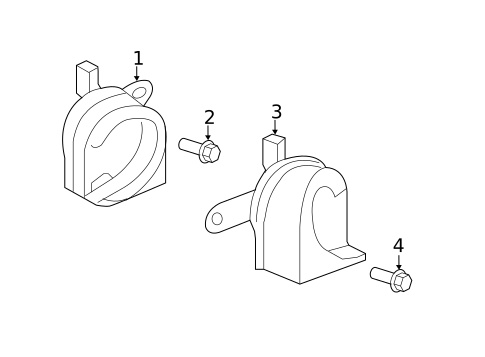 Horn for 2020 Honda Odyssey #0